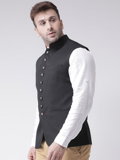 Hangup Men's Solid Blend Formal WaistCoat