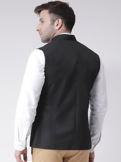 Hangup Men's Solid Blend Formal WaistCoat