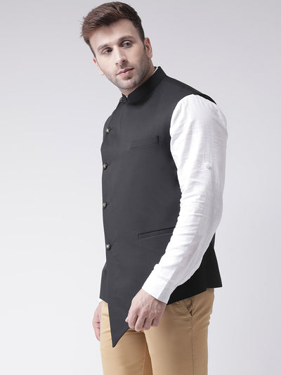 Hangup Men's Solid Blend Formal WaistCoat