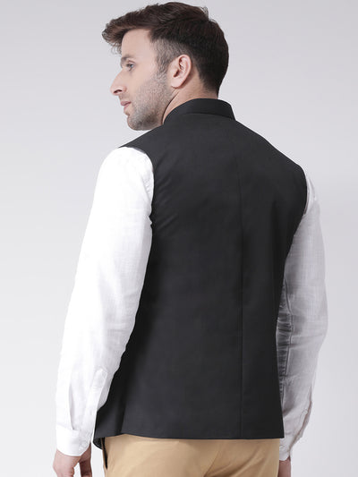 Hangup Men's Solid Blend Formal WaistCoat