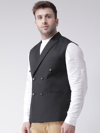 Hangup Men's Solid Blend Formal WaistCoat