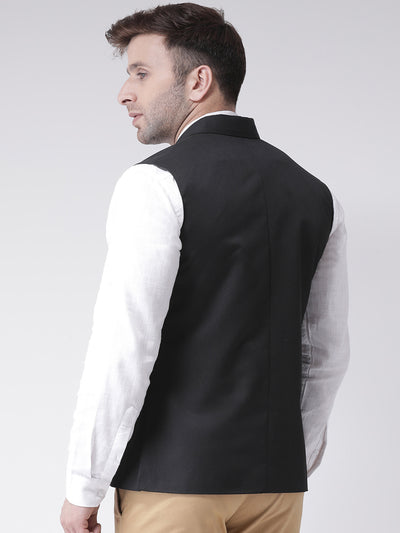 Hangup Men's Solid Blend Formal WaistCoat