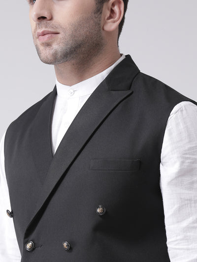 Hangup Men's Solid Blend Formal WaistCoat