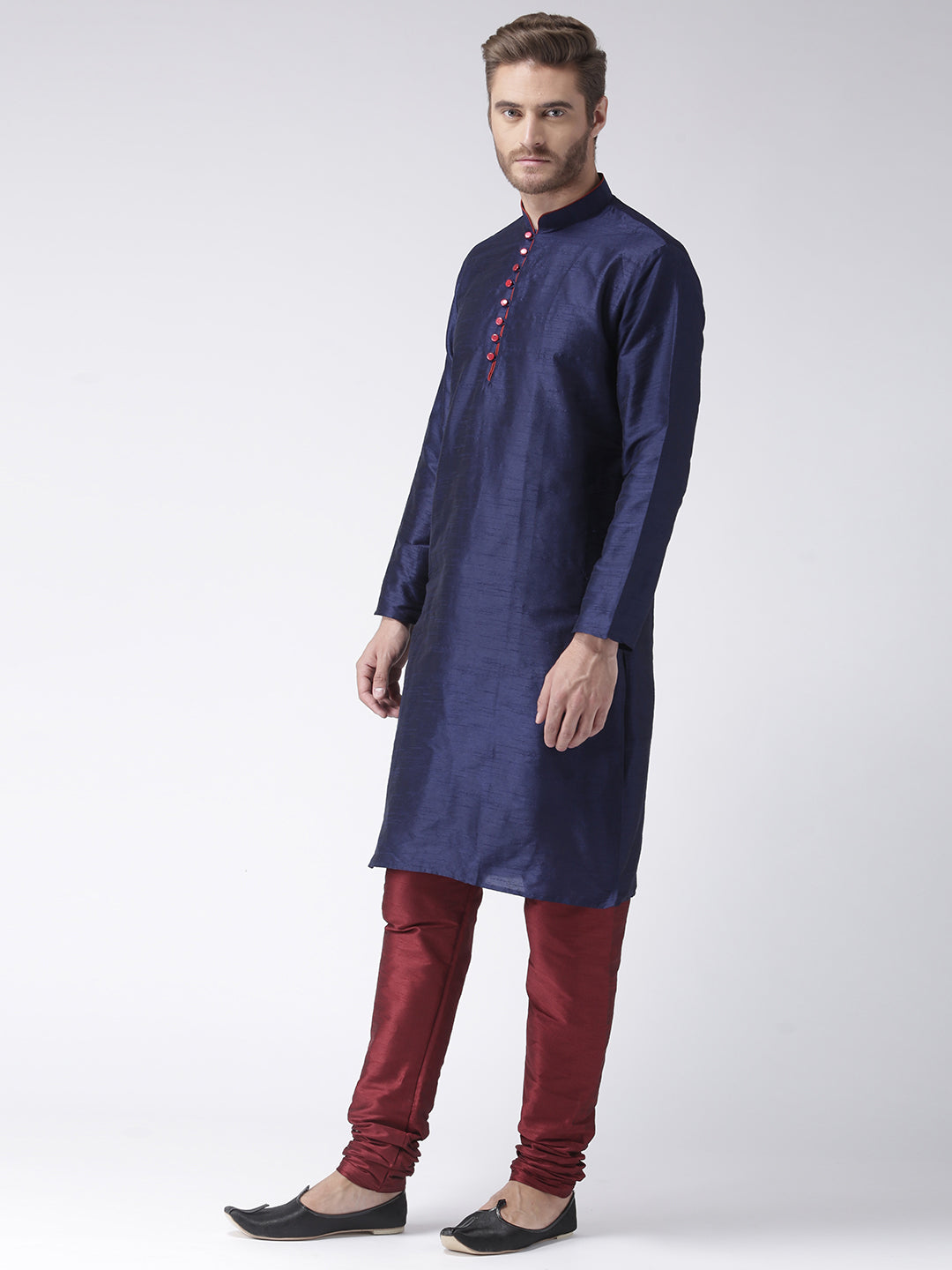 Hangup Men's Regular Solid Blend Kurta Pajama