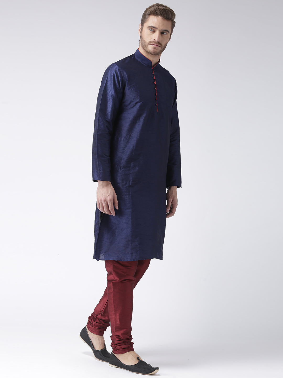 Hangup Men's Regular Solid Blend Kurta Pajama