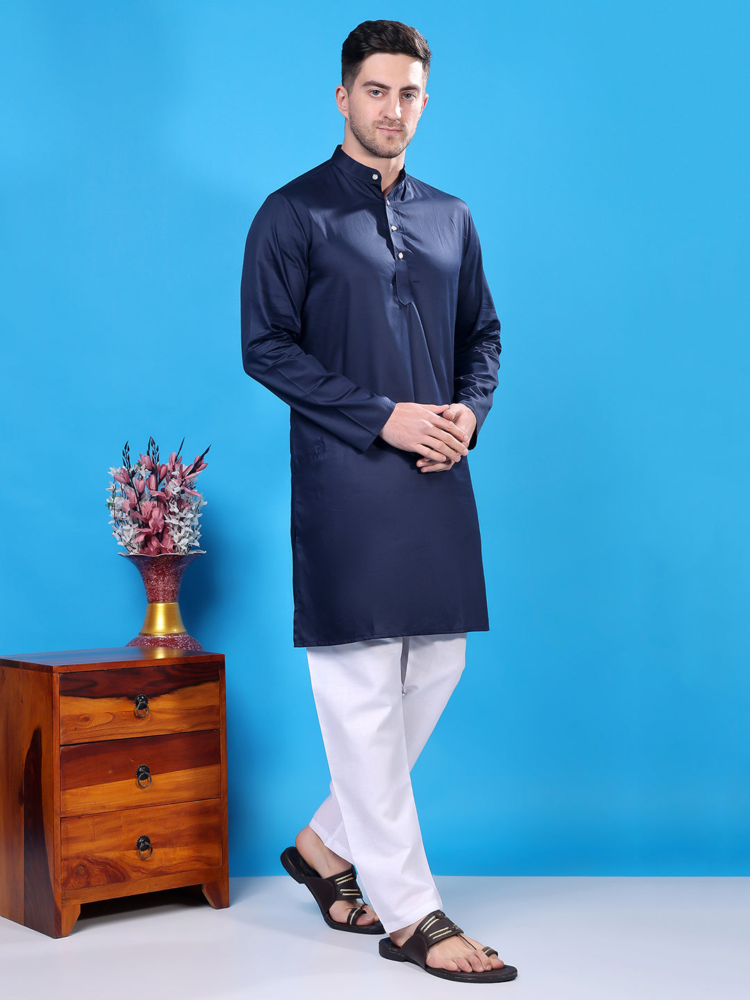 Hangup Men's  Cotton Kurta Only