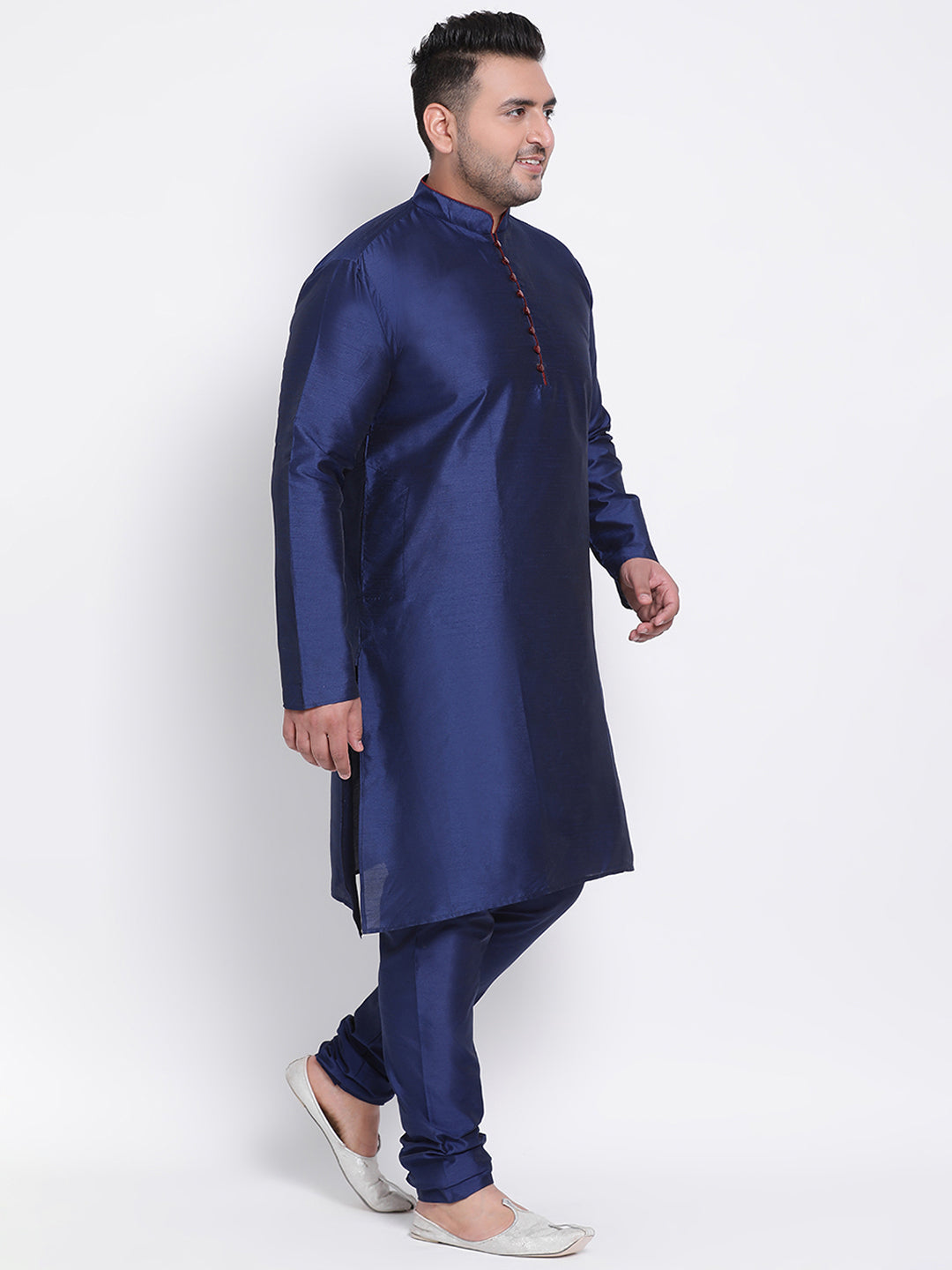 HANGUP Men Regular Fit Solid Silk Kurta Pyjama