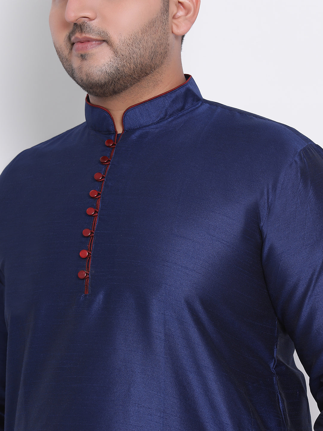 HANGUP Men Regular Fit Solid Silk Kurta Pyjama