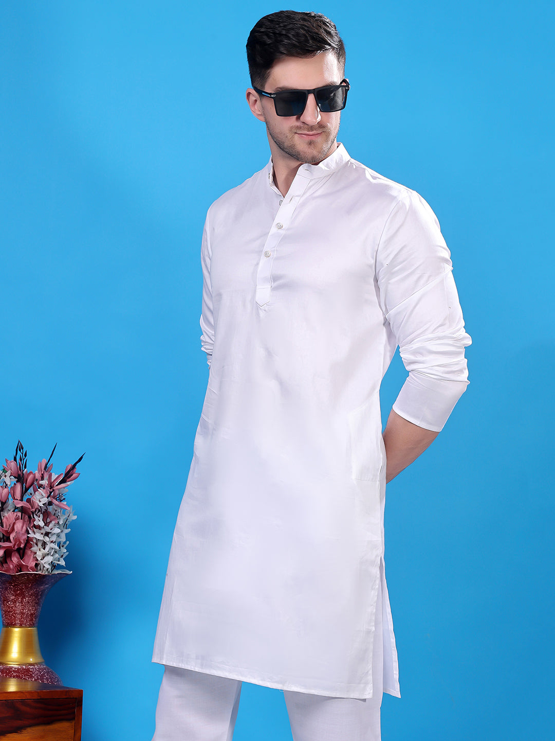 Hangup Men's  Cotton Kurta Only