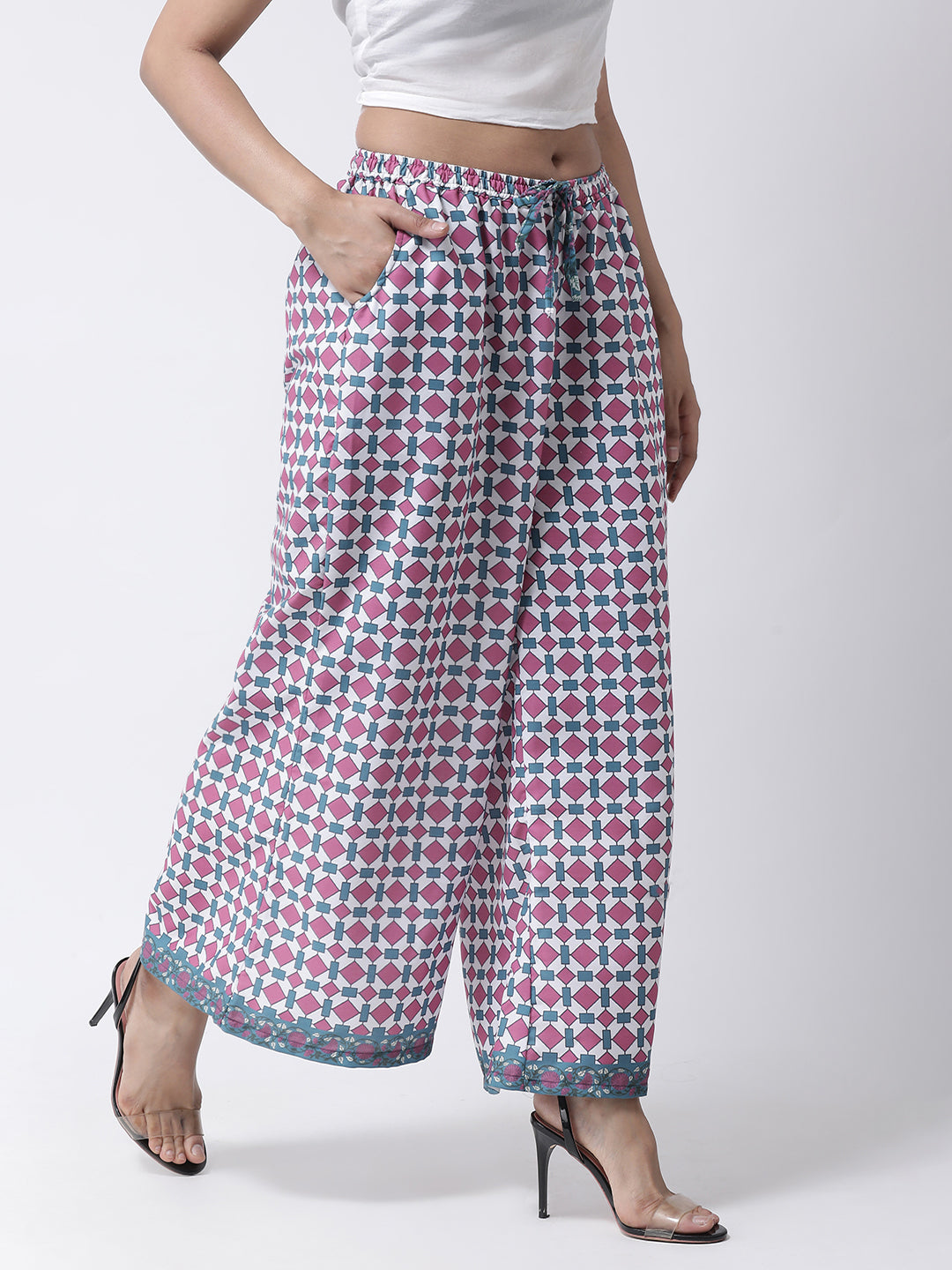 Hangup Women Printed Rayon Casual Palazzo/Pant