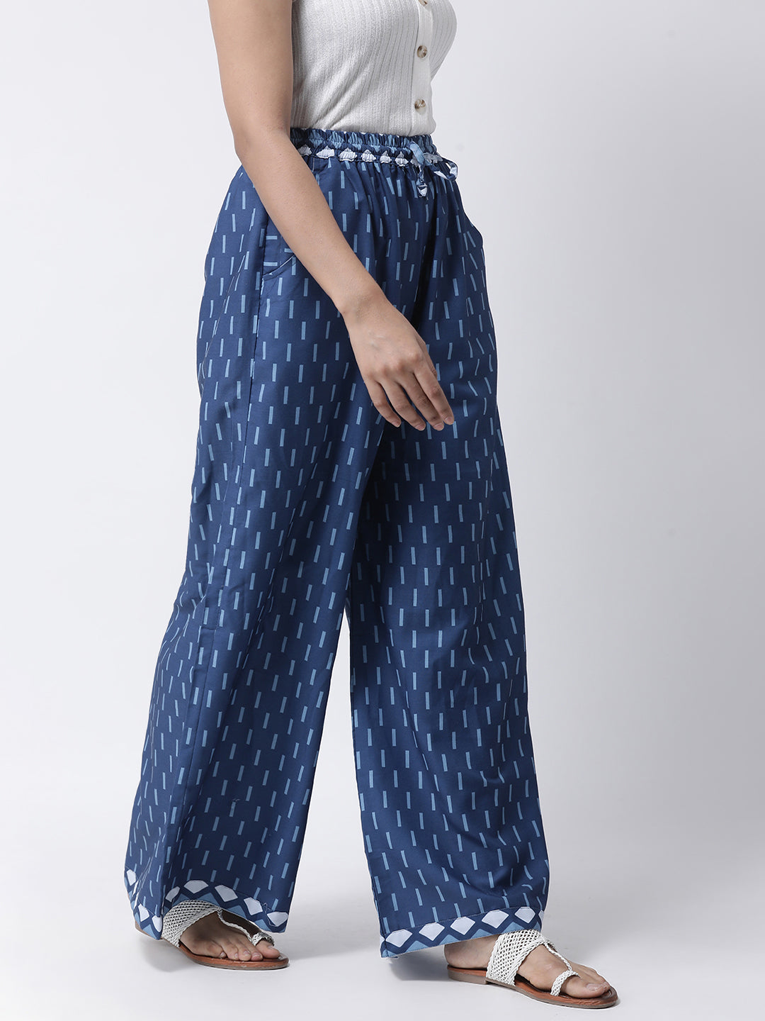 Hangup Women Printed Rayon Casual Palazzo/Pant