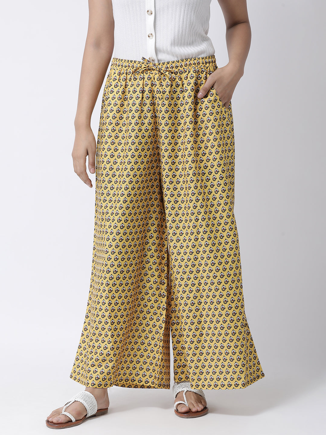 Hangup Women Printed Rayon Casual Palazzo/Pant