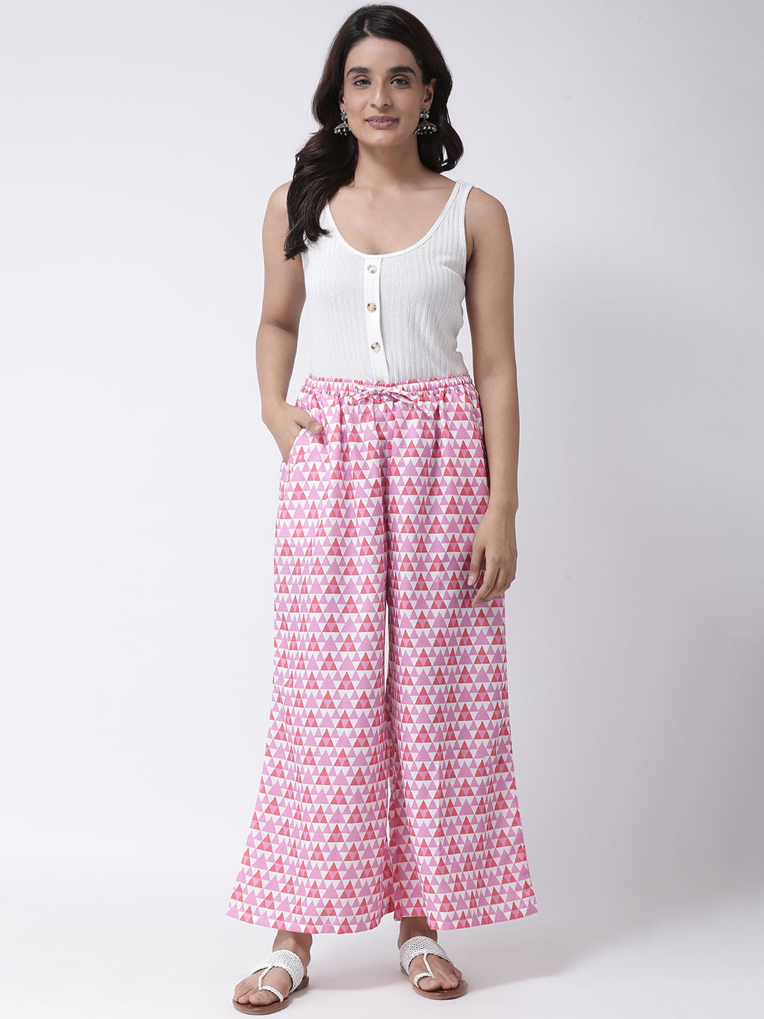 Hangup Women Printed Rayon Casual Palazzo/Pant