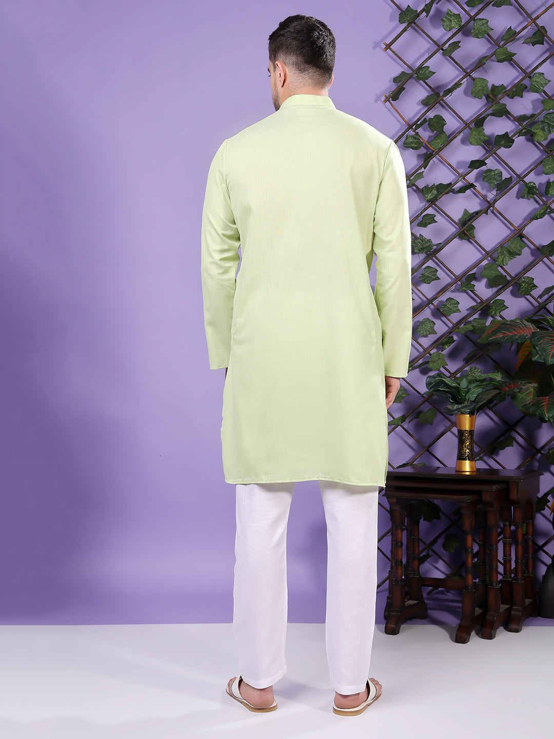 Hangup Men's  Cotton Kurta Only