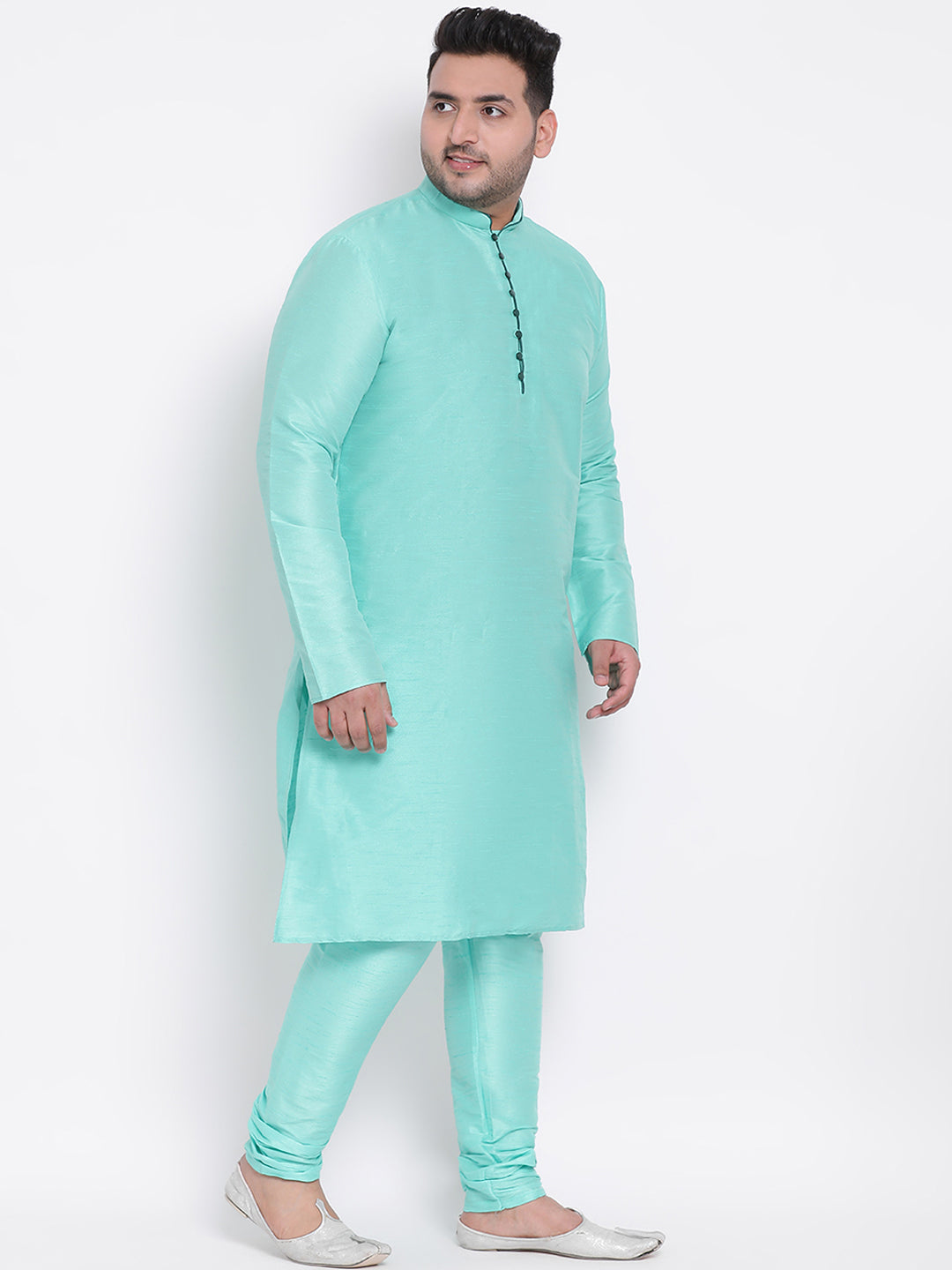 HANGUP Men Regular Fit Solid Silk Kurta Pyjama