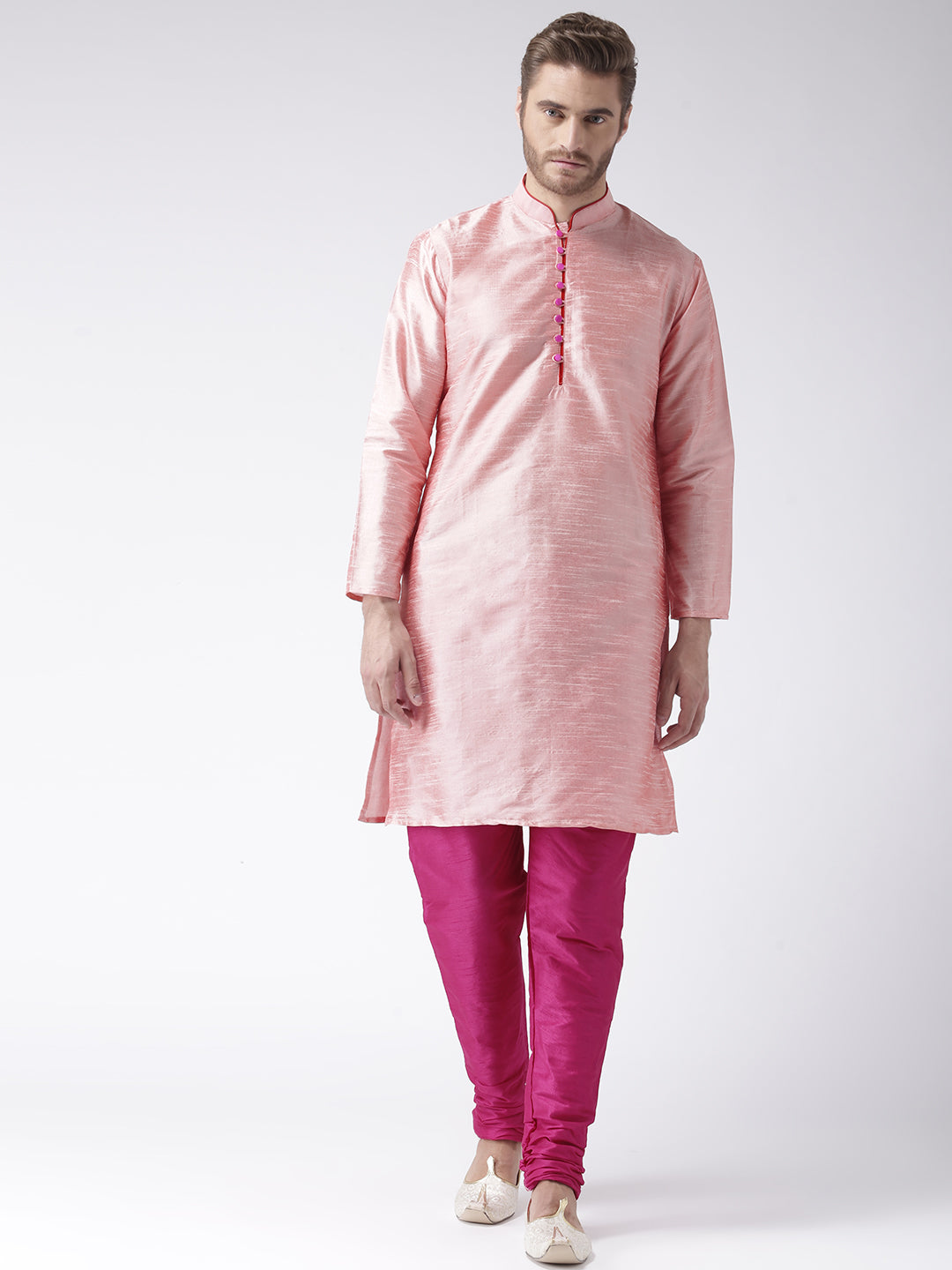 Hangup Men's Regular Solid Blend Kurta Pajama