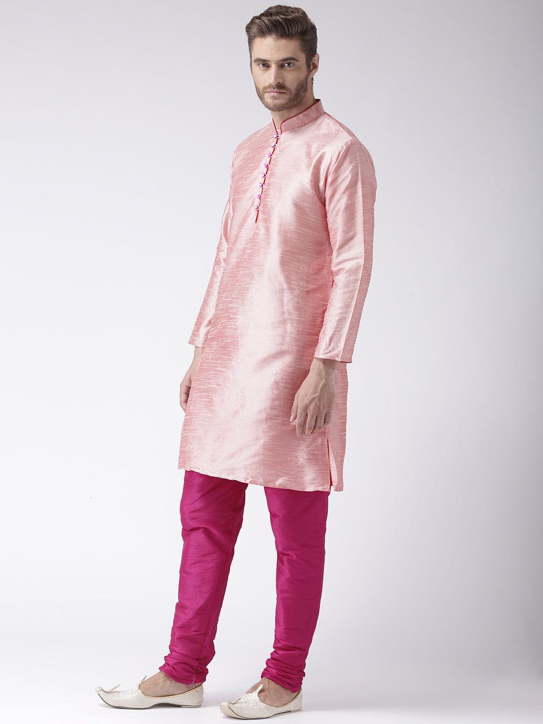 Hangup Men's Regular Solid Blend Kurta Pajama