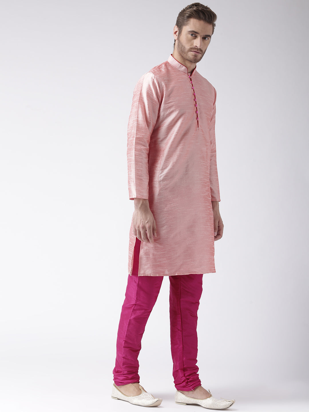 Hangup Men's Regular Solid Blend Kurta Pajama