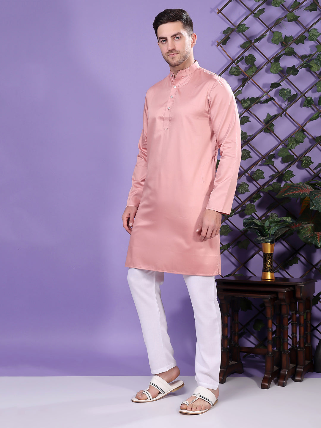 Hangup Men's  Cotton Kurta Only