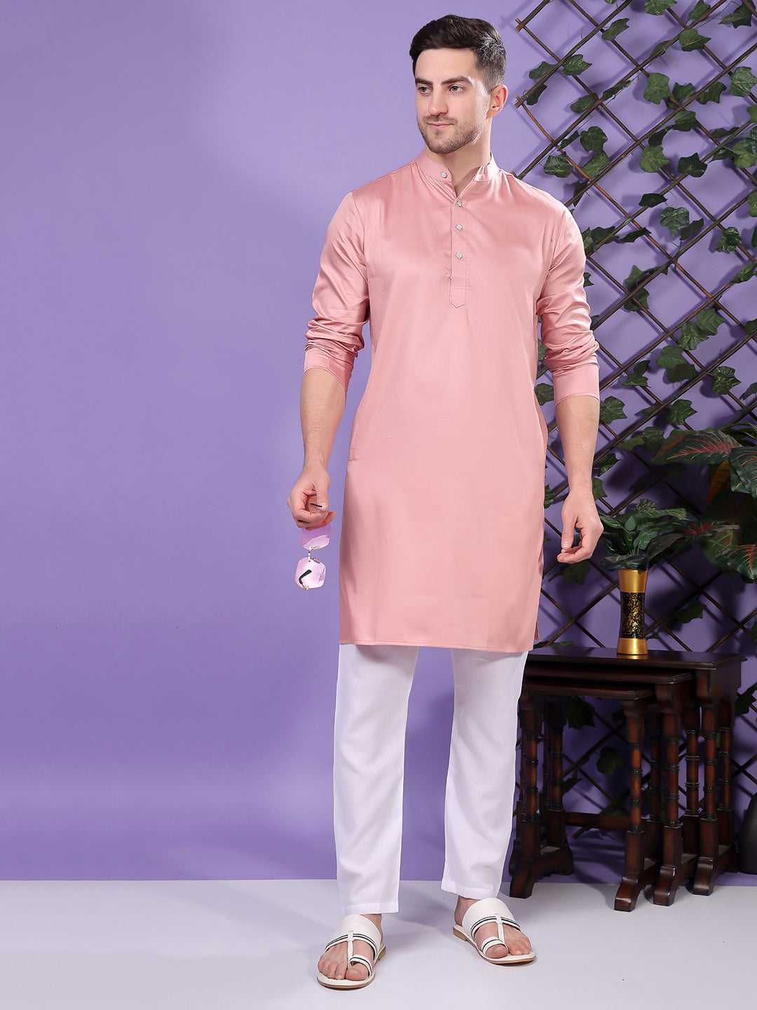 Hangup Men's  Cotton Kurta Only