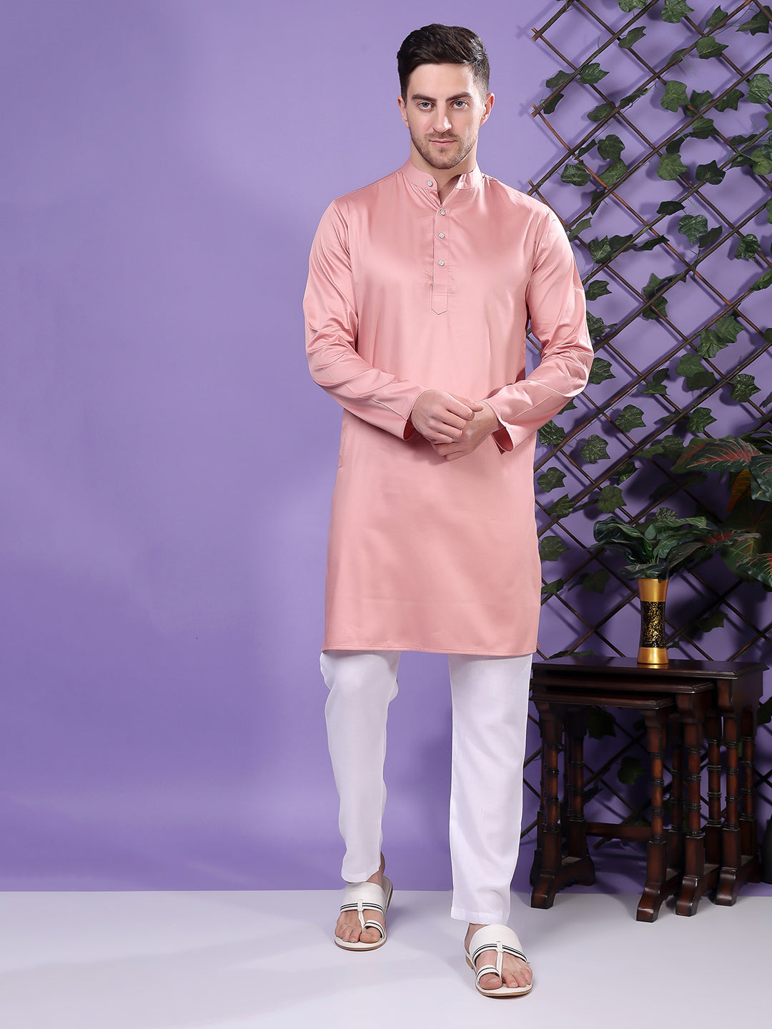 Hangup Men's  Cotton Kurta Only