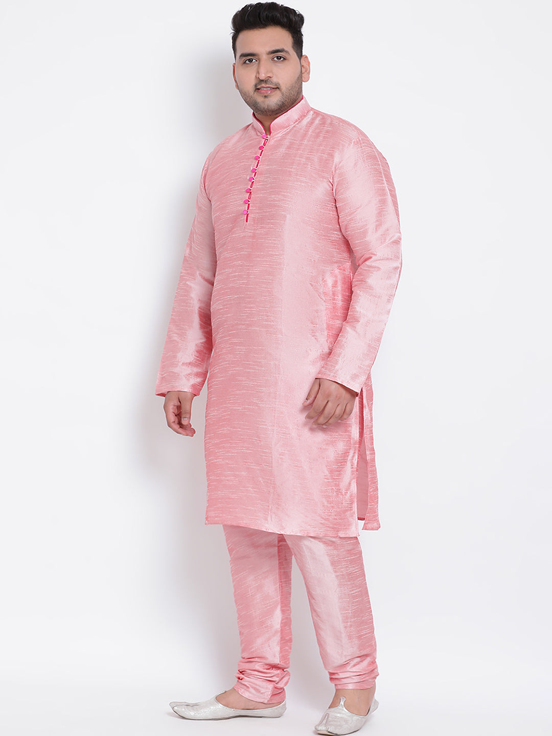 HANGUP Men Regular Fit Solid Silk Kurta Pyjama