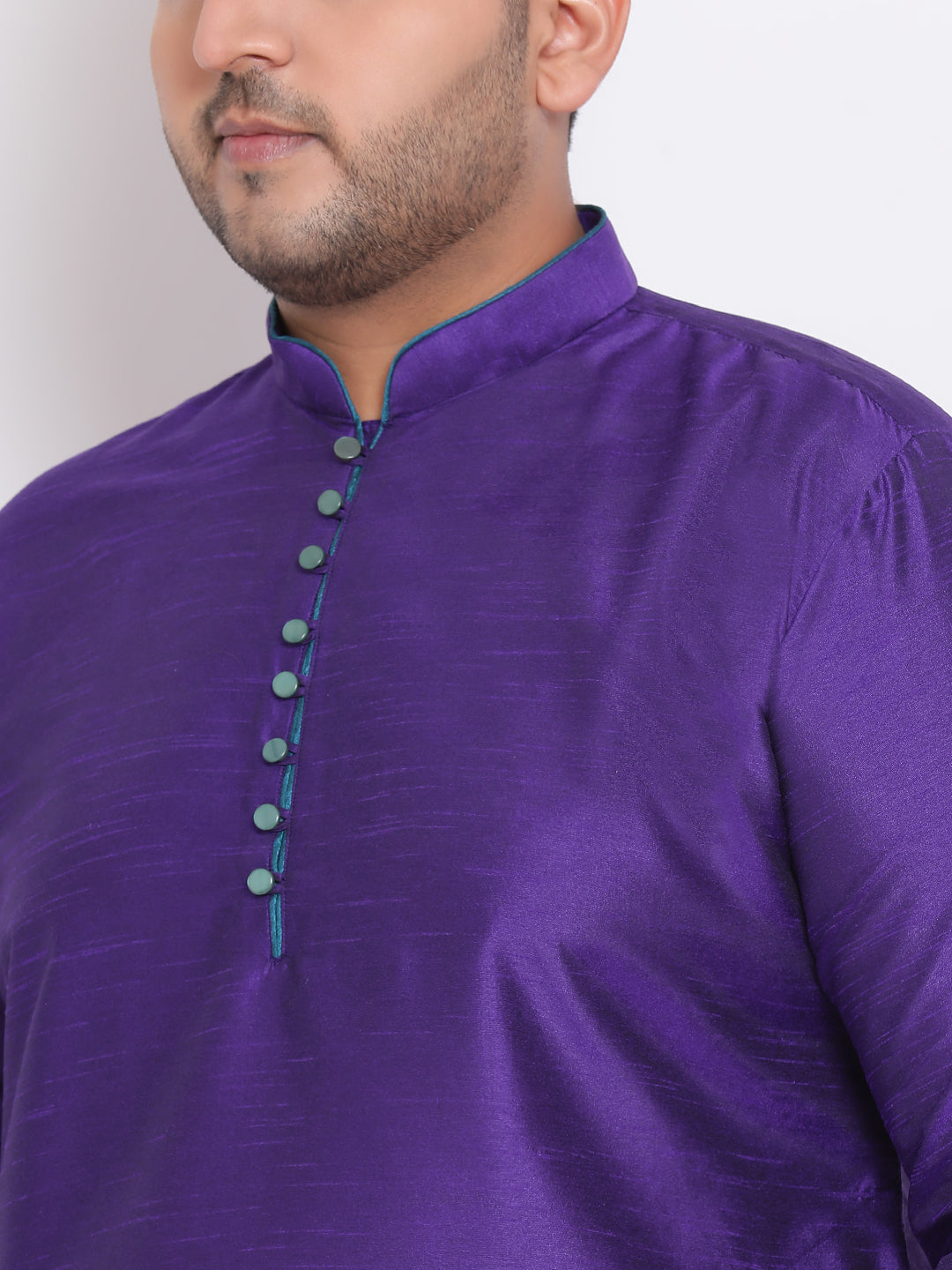 HANGUP Men Regular Fit Solid Silk Kurta Pyjama