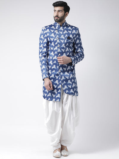 Hangup Men's Ethnic Partywear Sherwani Set with salwar