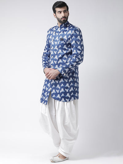 Hangup Men's Ethnic Partywear Sherwani Set with salwar