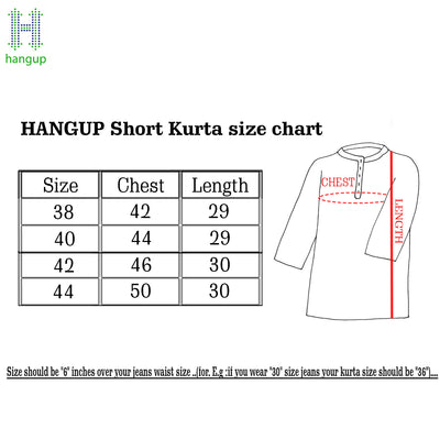 Hangup Men Casual Solid Kurta