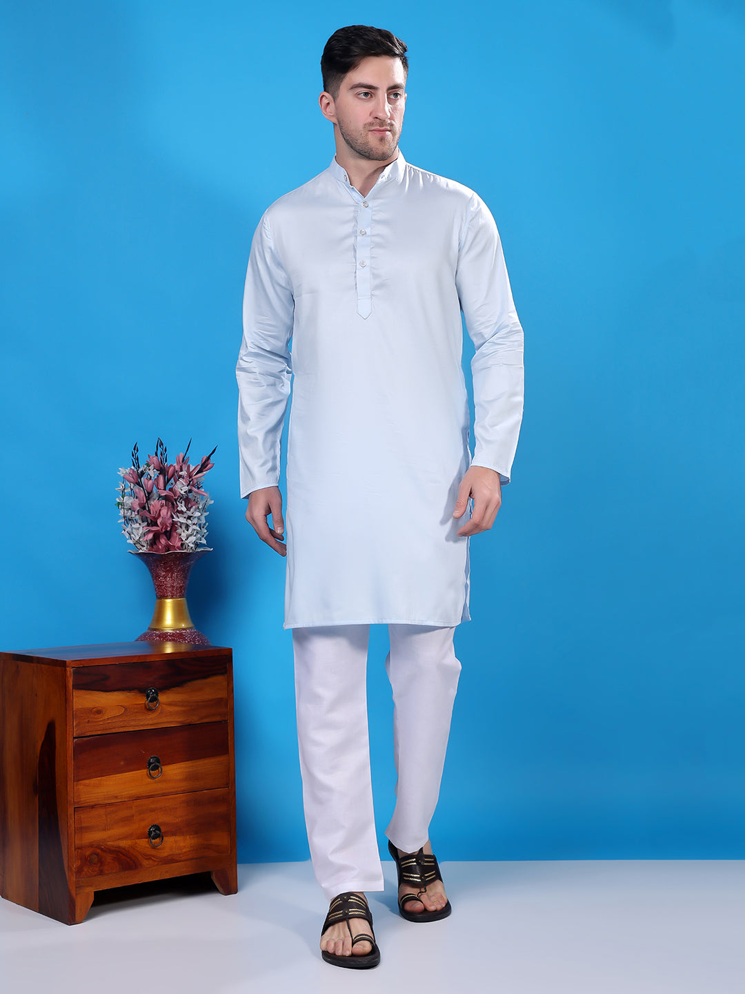 Hangup Men's  Cotton Kurta Only