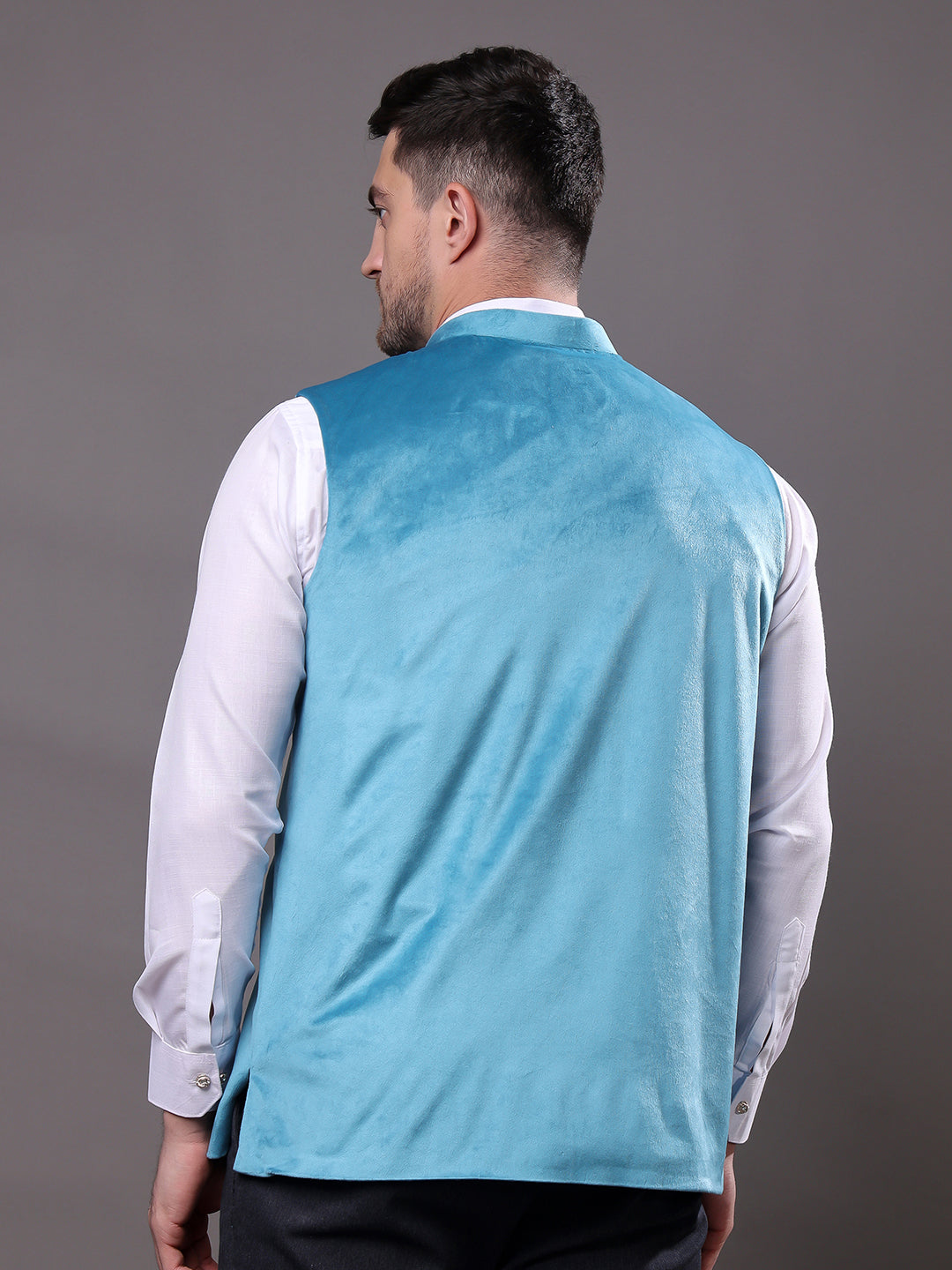 Hangup Men's  Velvet Nehru Jacket