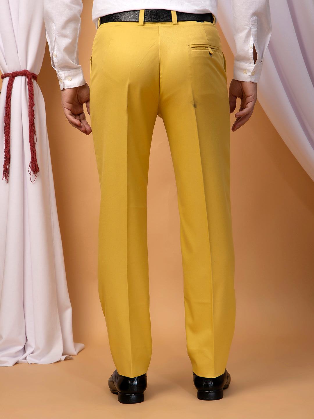 Hangup Men Partywear yellow Formal pant