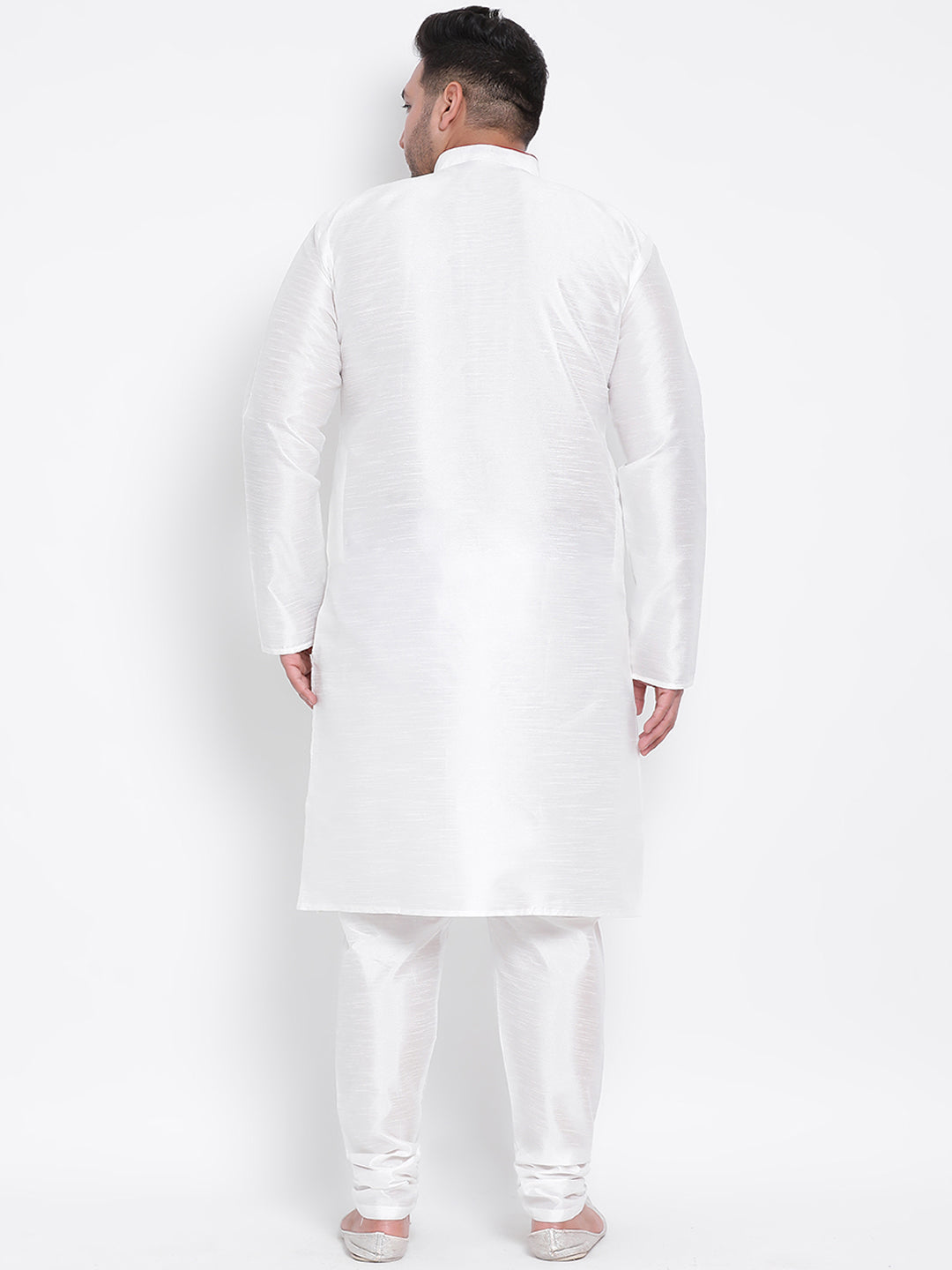 Hangup Men Partywear White Only Kurta