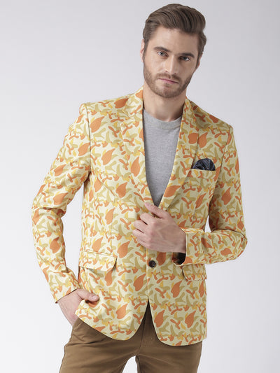 Hangup Men's Casual Printed Blazer