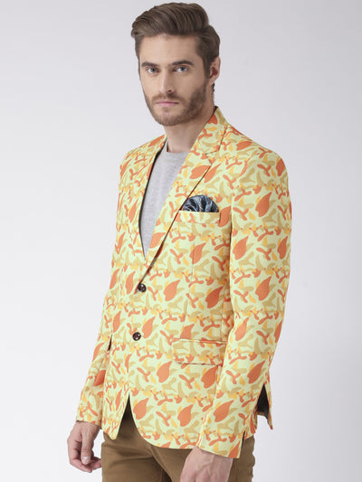 Hangup Men's Casual Printed Blazer