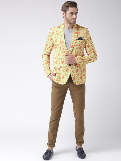 Hangup Men's Casual Printed Blazer