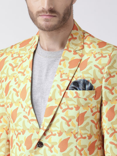 Hangup Men's Casual Printed Blazer