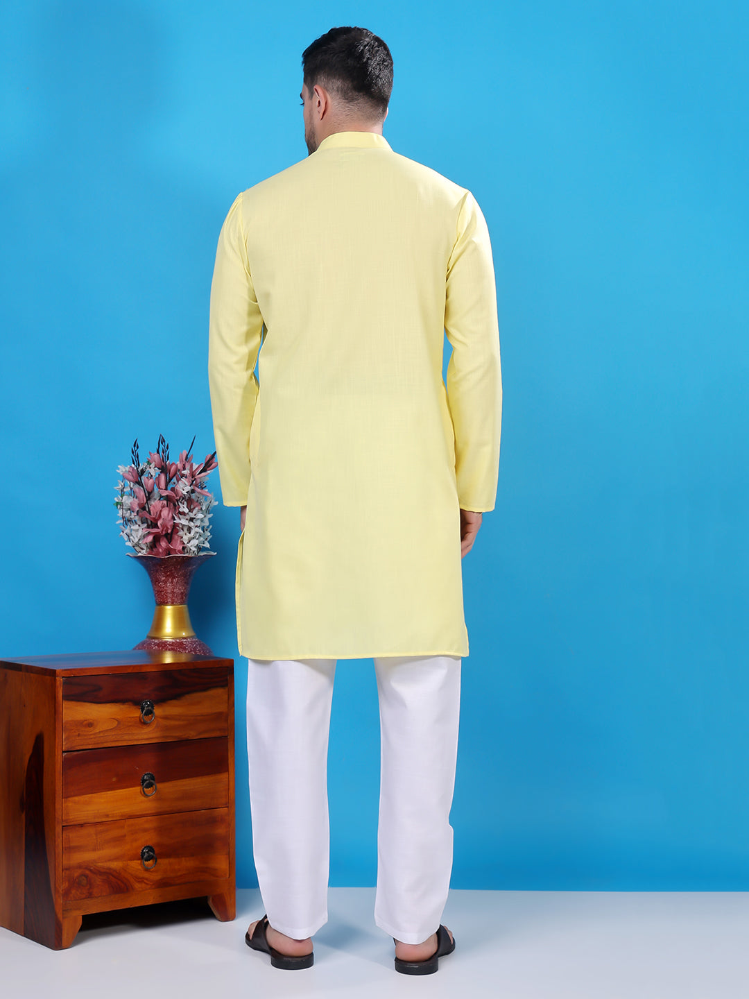 Hangup Men's  Cotton Kurta Only