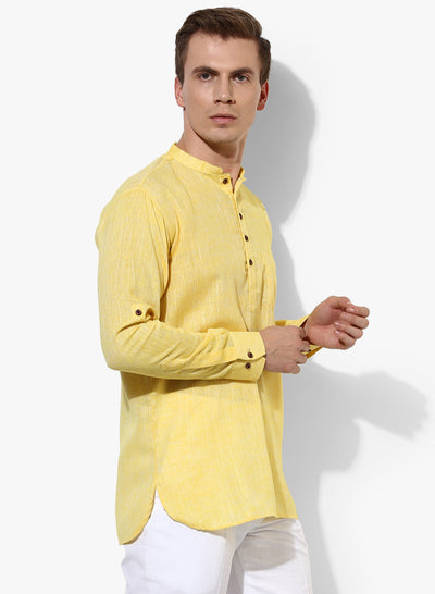 Hangup Men's Casual Solid Kurta