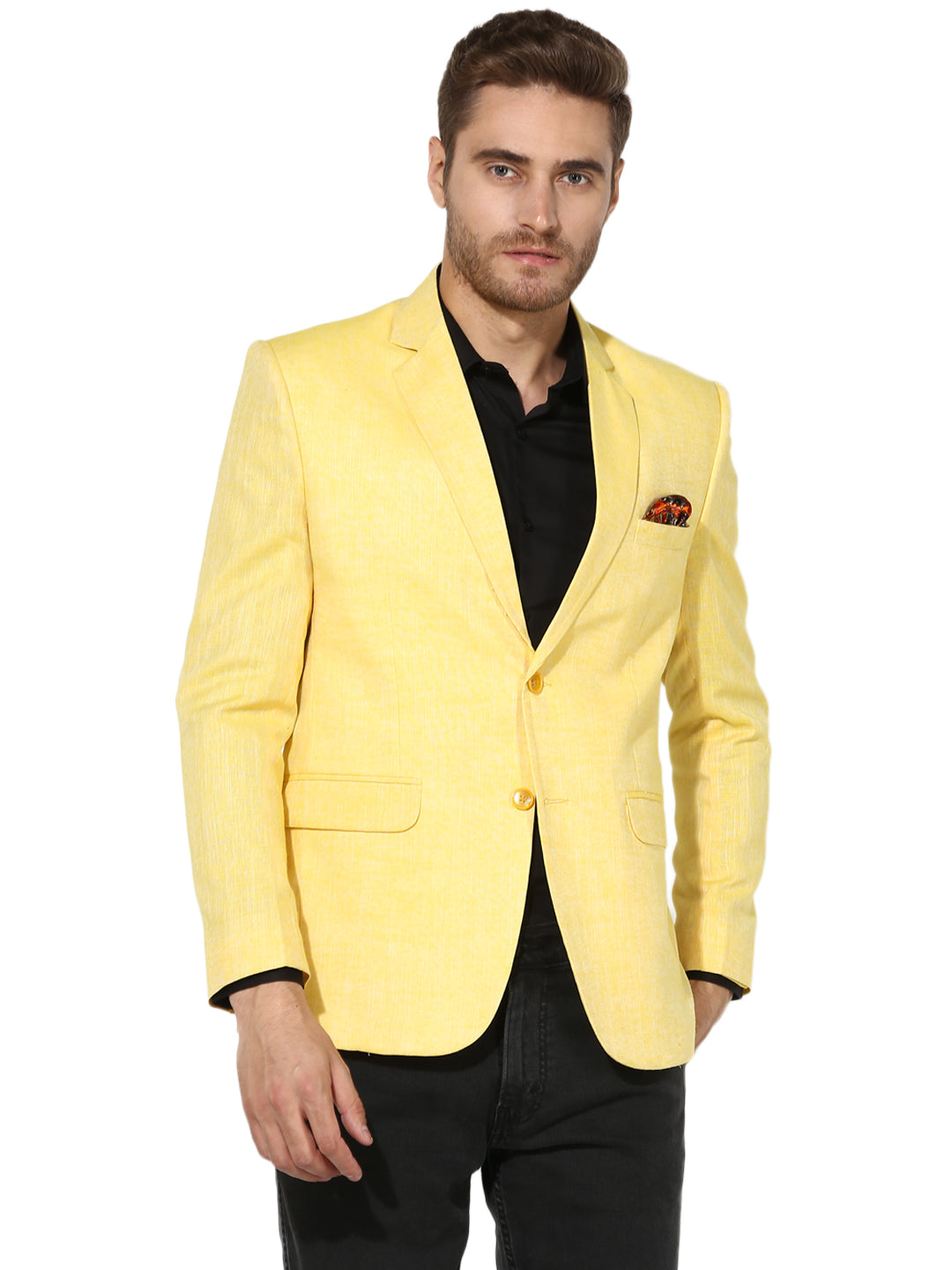 Hangup Men's Casual Solid Blazer