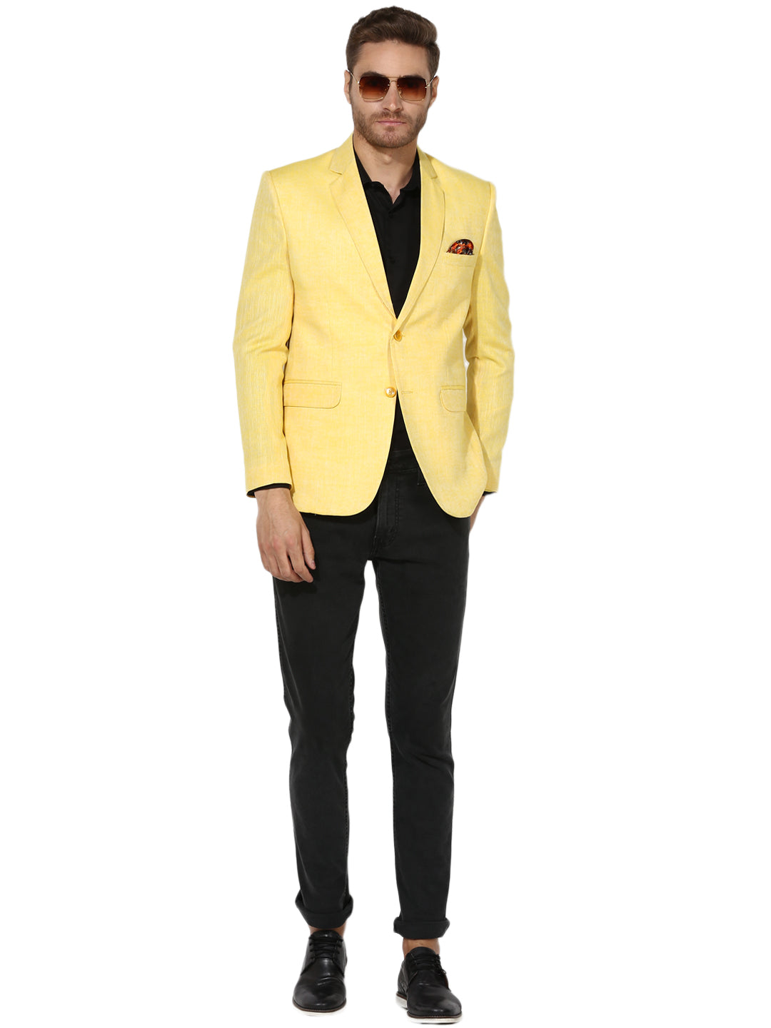 Hangup Men's Casual Solid Blazer