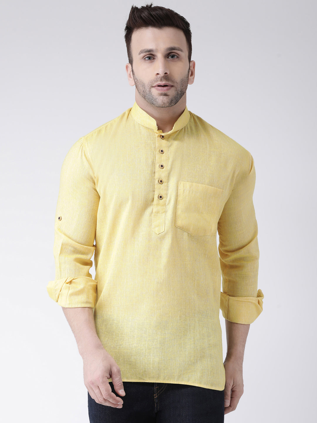 Hangup Men Casual Solid Kurta