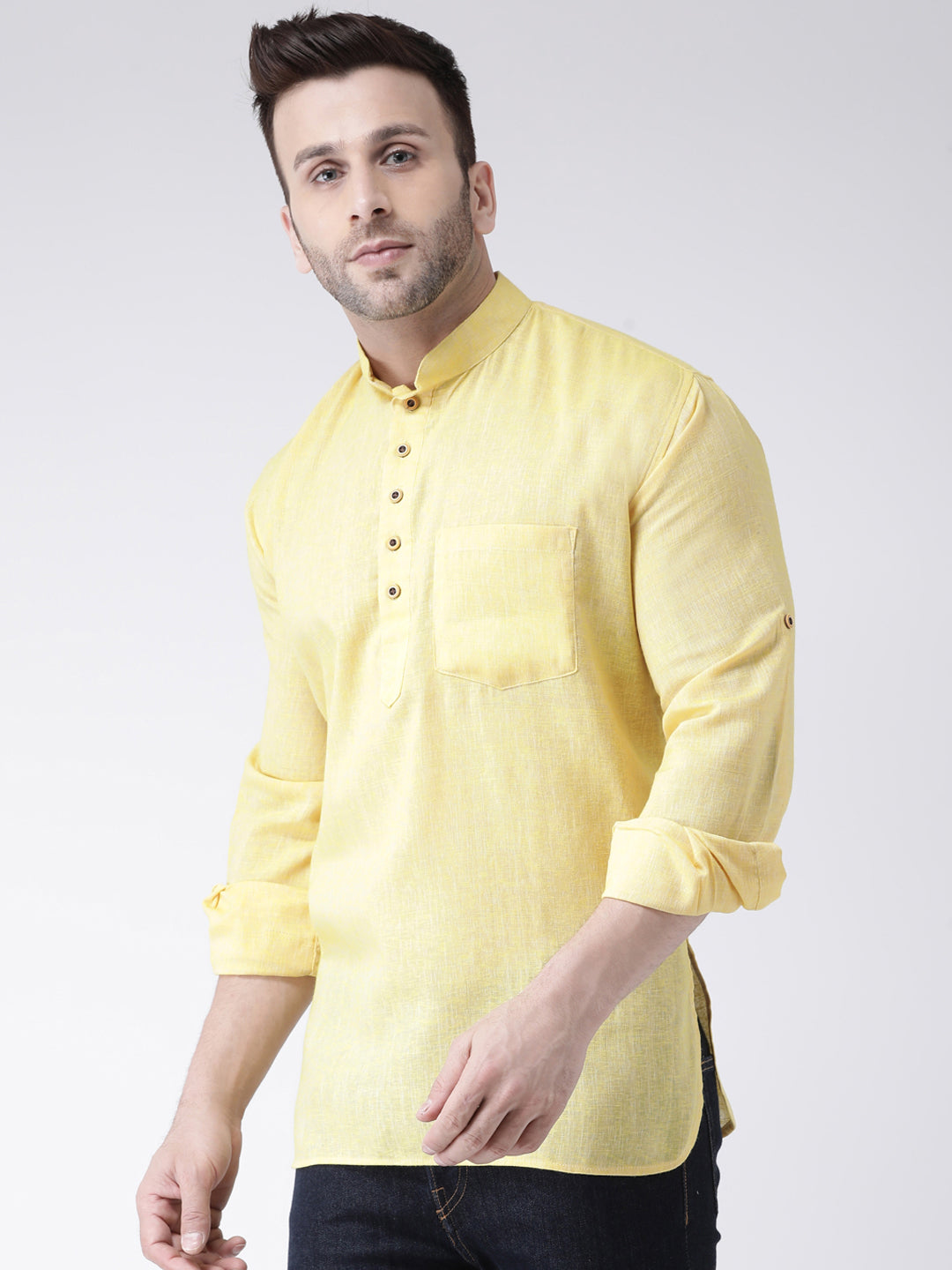 Hangup Men Casual Solid Kurta