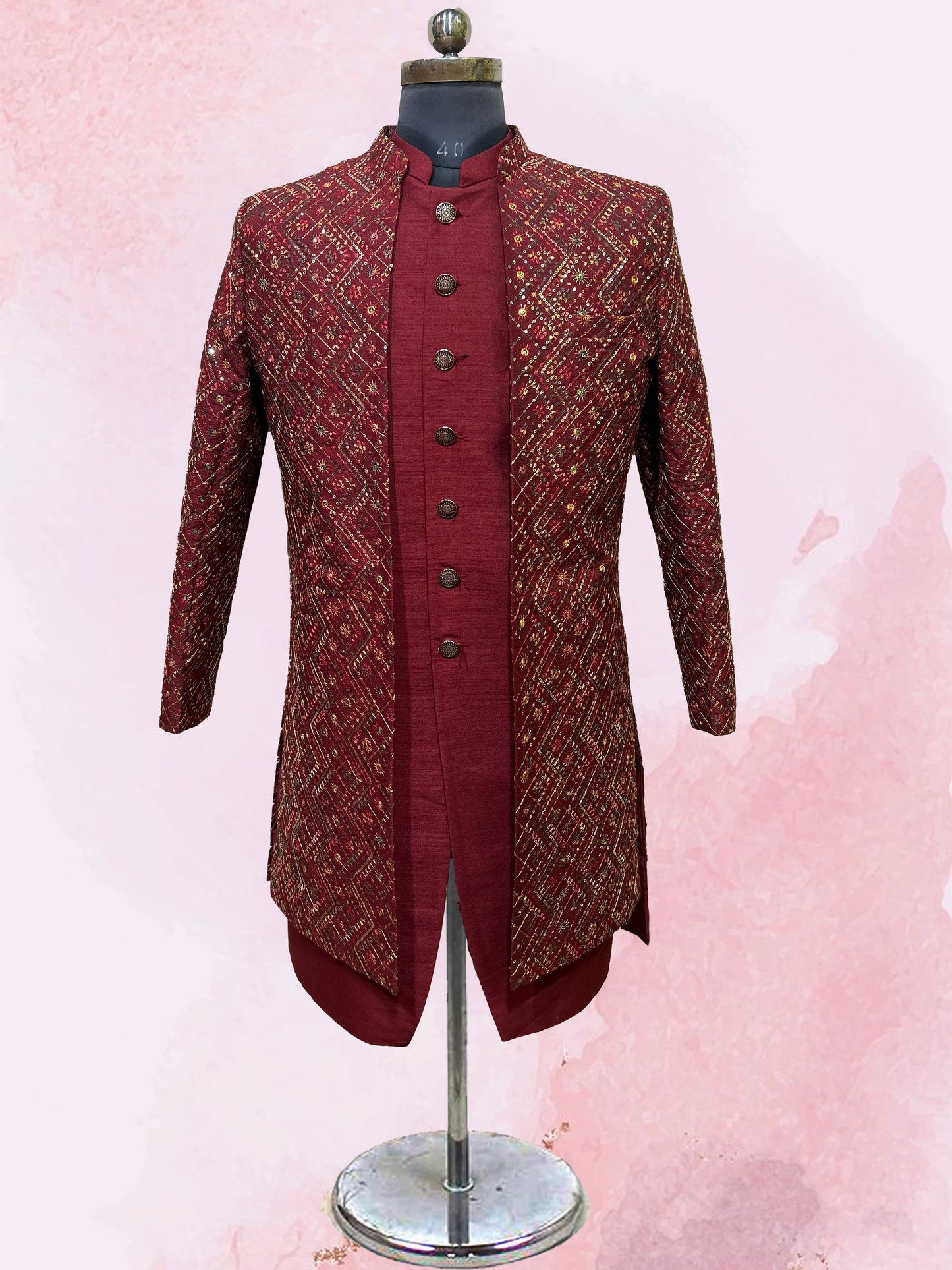 Hangup Men's Indo Western Sherwani Set