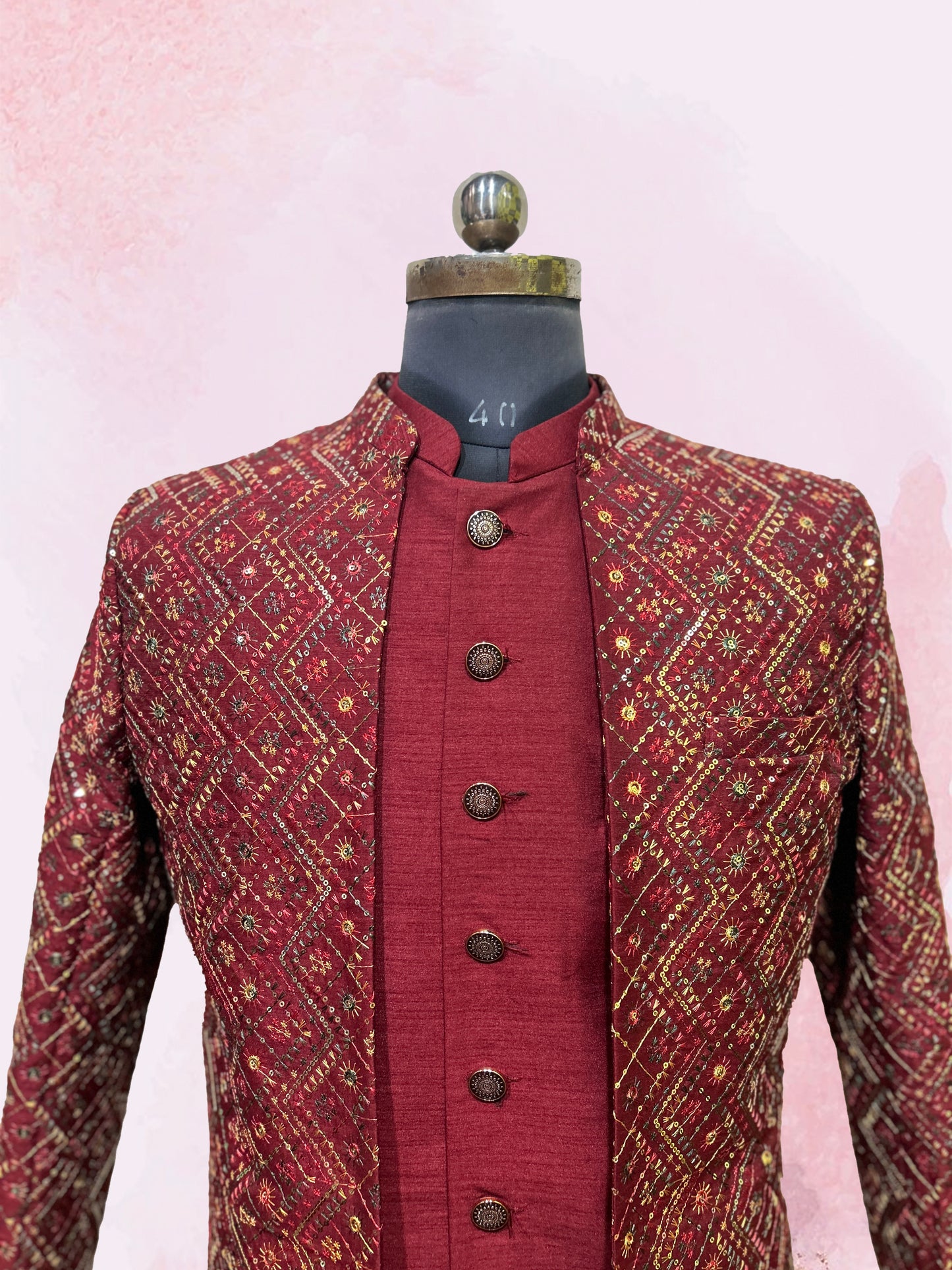 Hangup Men's Indo Western Sherwani Set