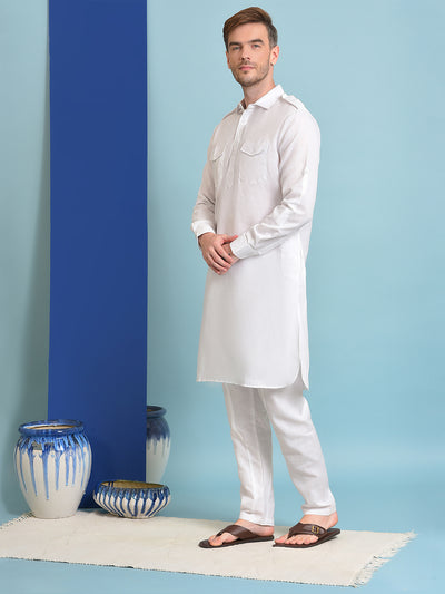 Hangup Men's Ethnic Pathani Kurta Pyjama Set