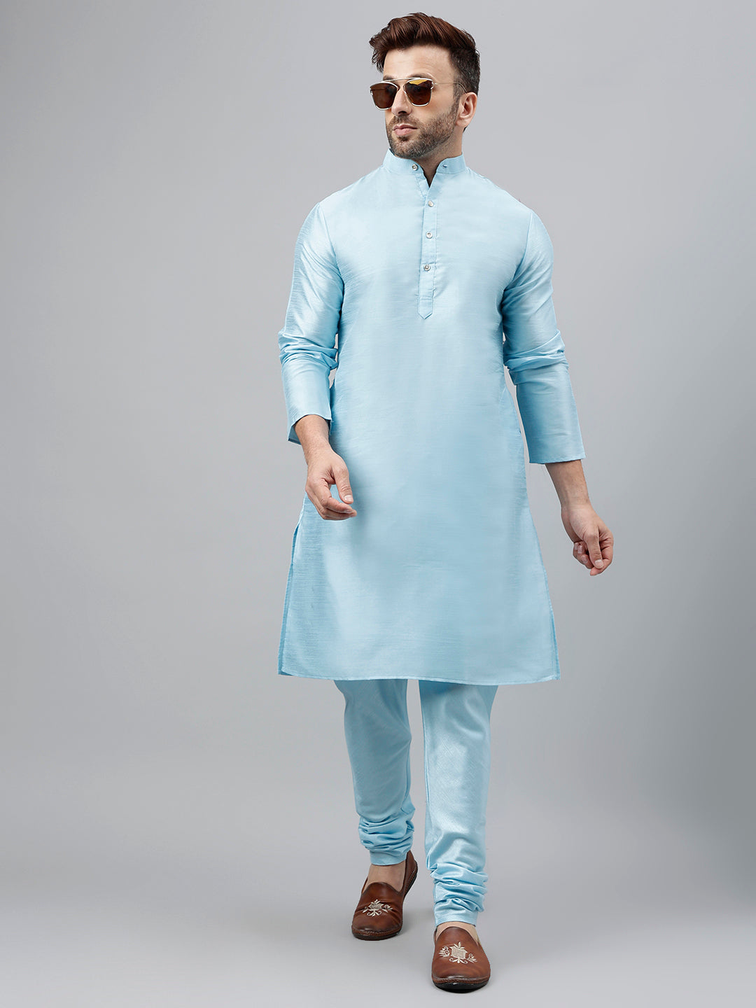 Hangup Men's Ethnic Kurta with Churidar Set