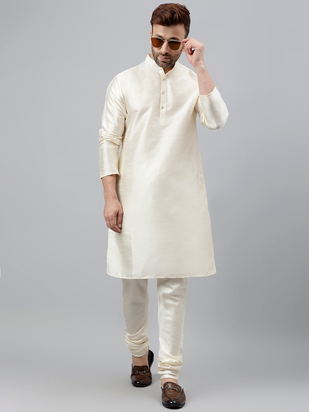 Hangup Men's Ethnic Kurta with Churidar Set