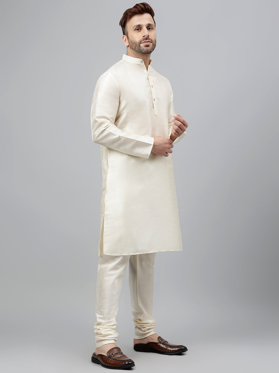 Hangup Men's Ethnic Kurta with Churidar Set